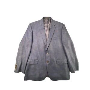 Ralph Lauren Blazer Mens 43R Navy Button Academia Sport Coat Preppy Linen Jacket